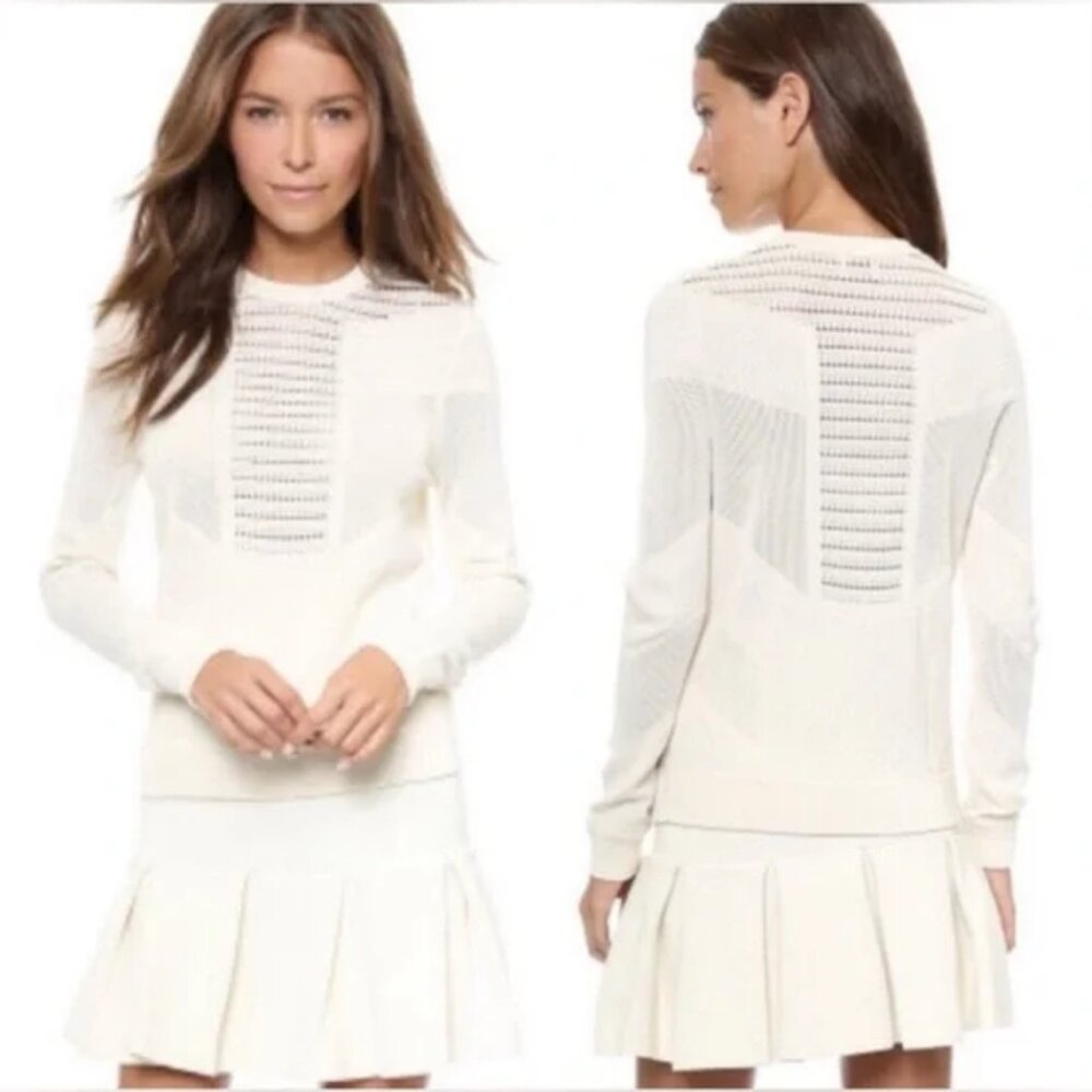 Torn by Ronny Kobo Faige Pointelle Pullover Sweater